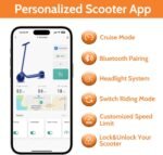 MAXSHOT Electric Scooter for Adults, 8.5/10/14" Tires, 19/22Mph, 350W/500W Motor, 21-28 Miles Range, Folding E-Scooter with Dual Suspension,APP(V1/SPRO/MAX/PRO/X1/X1PRO/PR) - Image 8