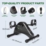 Motorized Mini Exercise Bike Electric Pedal Exerciser for Seniors Rehab Training, Under Desk Bike Pedal Exerciser for Arm/Leg Fitness & Physical Therapy, 6 Levels Speed Adjustment - Image 3