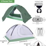 GEERTOP Ultralight 2 Person Backpacking Tent 4 Season Waterproof Camping Tent Double Layer Cold Weather Easy Set Up Tents for Family Camp, Hiking, Hunting Outdoor Mountaineering Travel - Image 6