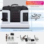 WITZMAN Carry on Travel Backpack for Men Women Airline Approved Convertible Nylon Duffle Backpack Luggage Bag (B682 Black) - Image 7