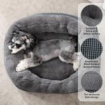 INVENHO Small Dog Bed for Small Dogs, Cat Beds for Indoor Cats Washable, Orthopedic Dog Bed, Warming Soft Calming Sleeping Puppy Bed Durable Pet Bed with Anti-Slip Bottom S(20"x19"x6") - Image 3