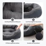 INVENHO Small Dog Bed for Small Dogs, Cat Beds for Indoor Cats Washable, Orthopedic Dog Bed, Warming Soft Calming Sleeping Puppy Bed Durable Pet Bed with Anti-Slip Bottom S(20"x19"x6") - Image 4