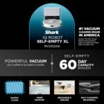 Shark IQ Robot Vacuum with Bagless Self-Empty 60 Day Capacity Base, Multi-Surface Cleaning, Powerful Suction, Pet Hair Pickup, for Carpets & Hardfloors, Home Mapping, White, RV2302AE - Image 6