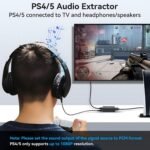 HDMI Audio Extractor Splitter,HDMI to 3.5mm Audio Adapter, 4K*2K@30HZ, 3D, 1080P Compatible for TV, PC, Sound System, Xbox, Switch, PS3, PS4, PS5 - Image 4