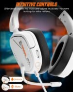 NUBWO HG04L Gaming Headset for PS5/PS4, Xbox Series X|S/Xbox One, Switch – 250g Lightweight, Clear Unidirectional Mic, Soft Memory Earmuffs, 3.5mm Jack for Gaming & Work - Image 5
