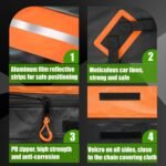 Rooftop Cargo Carrier - Car Roof Bag, 1000D PVC Soft-Shell Waterproof for Cars with/Without Racks, Includes Anti-Slip Mat, Storage Bag, Luggage Lock, 6 Extra Straps, 21 Cubic Feet - Image 4