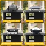 Outdoor Grill Table Cart 57"x24"x35", Outdoor Kitchen Island with Storage & Large Tabletop for Blackstone Griddle, Ooni Pizza Oven, Ninja Woodfire Grill, BBQ Station, Dining Cart, Rolling BBQ Table - Image 4