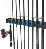 PLUSINNO Vertical Fishing Rod Holder, Wall Mounted Fishing Rod Rack, Fishing Pole Holder Holds Up to 9 Rods or Combos, Fishing Rod Holders for Garage, Fits Most Rods of Diameter 3-19mm - Image 3