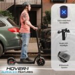 Hover-1 Alpha 2.0 Foldable Electric Scooter with 450W Brushless Motor, 18 mph Max Speed, 10” Air-Filled Tires and 12 Mile Range - Image 4