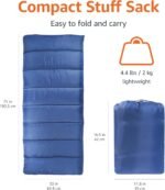 Amazon Basics 30°F Cool Weather Sleeping Bag, 75 Inches x 33 Inches, Blue - Image 5