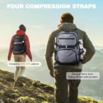 Seektop 40L Foldable Hiking Backpack for Women Men Lightweight Packable Travel Backpack Carry on Flight Approved for Outdoor Camping Sport Leisure (Gray) - Image 3