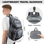 Seektop 40L Foldable Hiking Backpack for Women Men Lightweight Packable Travel Backpack Carry on Flight Approved for Outdoor Camping Sport Leisure (Gray) - Image 7