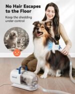 oneisall Dog Vacuum & Dryer for Shedding Grooming, 8 in 1 Dog Grooming Kit with Metal Blade Pet Clippers, Adjustable Speed and Temperature Control Blower - Image 5