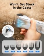 oneisall Dog Vacuum & Dryer for Shedding Grooming, 8 in 1 Dog Grooming Kit with Metal Blade Pet Clippers, Adjustable Speed and Temperature Control Blower - Image 6
