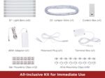 Black+Decker Professional Push Wire® Matter Certified Smart Under Cabinet Lighting Kit, Adjustable White and RGB LEDs, Works with Alexa, Apple Home, Google Home, (6) 12" Bars - Image 3