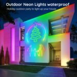 SINLEY Led Neon Rope Lights 60FT,Control with App/Remote,Flexible Led Rope Lights,Multiple Modes,IP68 Outdoor RGB Neon Lights Waterproof,Music Sync Gaming Led Strip Lights for Bedroom Indoor - Image 5