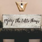 Quotes Wall Decor Enjoy the Little Things Sign Family Wall Signs Canvas Prints Rustic Wooden Wall Art Wood Pictures for Living Room Bedroom Office Home Decor, 6 X 17 Inch Framed - Image 4