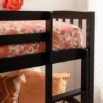 Linon Howell Black Solid Wooden Twin Over Twin Bunk Bed with Ladder - Image 6