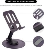 360° Rotation Carbon Steel Alloy Cell Phone Stand, Folding Phone Stand/Portable Phone Holder Suitable for All Smartphones（Purple） - Image 4