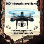 KY102 Drone with Screen Controller with SD card, Brushless Motor, Optical Flow Localization, Active Obstacle Avoidance, 2 batteries, One Key Take Off/Landing. (2 batteries - Black) - Image 5