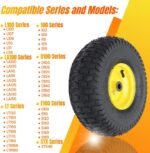 AR-PRO Exact Replacement 15" x 6.00-6" Front Tire and Wheel Assemblies Compatible with John Deere Riding Mowers 100 and D100 Series - 3" Centered Hub and 3/4" Bushings, 4Ply Pneumatic (Set of 2) - Image 5