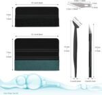 NEWISHTOOL Car Window Tint Installation Kit - Vinyl Wrap Tools With Felt Squeegee, Micro Squeegee, Razor Blade Knife - Image 4