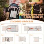 15L Small Hiking Backpack for Men Women Foldable Packable Back Pack Ultralight Hiking Daypack for Travel Camping Outdoor, Beige - Image 4