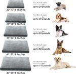 Dog Crate Bed Waterproof Deluxe Plush Dog Beds with Removable Washable Cover Anti-Slip Bottom Pet Sleeping Mattress for Large, Medium, Jumbo, Small Dogs, 35 x 22 inch, Gray - Image 4