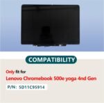 5D11C95914 Replacement for Lenovo Chromebook 500E Yoga Gen4 Laptop Touchscreen Display LCD Touch Screen Module Digitizer Assembly with Bezel and G-Sensor Board - Image 3