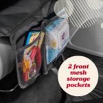 Lusso Gear Car Seat Cover & Protector - 2-Pack, Black, Universal Fit - Waterproof Non-Slip Liners with Thick Padding & Dual Mesh Pockets - Protects Baby & Toddler Car Seats - Image 6