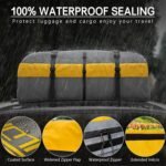 Car Roof Bag Rooftop Cargo Carrier, 21 Cubic Feet Waterproof Roof Luggage Cargo Carrier Bag with Anti-Slip Mat for All Cars Vehicles SUV with/Without Rack (with 2PCS 4M Ratchet Straps) - Image 4