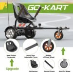 Hoverboard Attachment, with Dual Rear Shock Absorption and Bigger Seat, Hoverboard Seat Attachment Accessory for 6" to 10" Hoverboard, Adjustable Frame Length & 6.3in Off-Road Rubber Wheel - Image 5