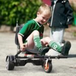 Hoverboard Attachment, with Dual Rear Shock Absorption and Bigger Seat, Hoverboard Seat Attachment Accessory for 6" to 10" Hoverboard, Adjustable Frame Length & 6.3in Off-Road Rubber Wheel - Image 7