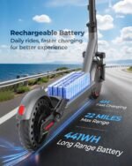 Electric Scooter for Adults - 16/19/22MPH & 15/19/22Mile Range, 350/500W Motor, 8.5"/10" Solid Tires with App Control & Dual Brake System - UL2272 Certified Folding Commuter E-Scooter - Image 4
