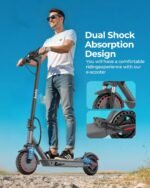 Electric Scooter for Adults - 16/19/22MPH & 15/19/22Mile Range, 350/500W Motor, 8.5"/10" Solid Tires with App Control & Dual Brake System - UL2272 Certified Folding Commuter E-Scooter - Image 5