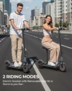 Electric Scooter for Adults - 16/19/22MPH & 15/19/22Mile Range, 350/500W Motor, 8.5"/10" Solid Tires with App Control & Dual Brake System - UL2272 Certified Folding Commuter E-Scooter - Image 6