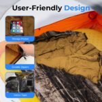 SereneLife Backpacking Sleeping Bag Camping Gear, Mummy Sleeping Bag For Adults/Teens w/ Pillow and Bag - Outdoor Lightweight Weather Proof Sleeping Bag for Camping, Hiking Traveling, Real Tree - Image 5