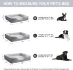 Orthopedic Dog Beds for Large Dogs,Waterproof Dog Bed, Egg Crate Foam Bed for Large Dogs, Big Pet Bed with Washable Removable Waterproof Pillow Cover and Anti-Slip Bottom, Grey - Image 5