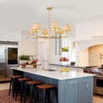 Farmhouse Rattan Chandelier Light Fixture, 6-Light Boho Chandeliers for Dining Room, Adjustable Rustic Pendant Light Large Modern Gold Hanging Lighting for Kitchen Island, Living Room - Image 3