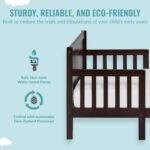 Dream On Me Hudson 3-in-1 Convertible Toddler Bed, 4 Safety Guard Rails, Low-to-Floor Design, Greenguard Gold & JPMA Certified, Solid New Zealand Pinewood, Converts to Chairs & Table – Espresso - Image 4