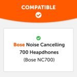 WC Wicked Cushions Upgraded Replacement Ear Pads for Bose 700 Noise Cancelling Headphones (NC700) - Softer PU Leather, Luxurious Memory Foam, Added Thickness, Extra Durable Ear Cushions | (Black) - Image 3