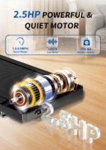 Walking Treadmill with Removable Handle,2.5HP Portable Treadmills for Home and Office, 270Lbs Capacity Under Desk Treadmill with APP &Remote Control, LED Display - Image 4