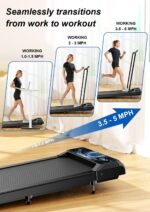 Walking Treadmill with Removable Handle,2.5HP Portable Treadmills for Home and Office, 270Lbs Capacity Under Desk Treadmill with APP &Remote Control, LED Display - Image 6