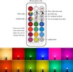 ILC RGB LED Color Changing Light Bulb, 40W Equivalent, 450LM, 2700K Warm White 5W E26 Screw Base RGBW, Flood Light Bulb- 12 Color Choices - Timing Infrared Remote Control (4 Pack) - Image 4