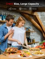 Nuwave Plug-In Grill Air Fryer Oven Combo w/Sheath Heaters, Authentic Char Flavor, 2024 New Convection System, 2X More Even, 100 Presets, Smarter Probe, 50-550°F, Stainless Steel - Image 4