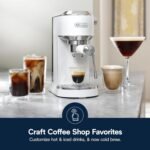 De'Longhi Dedica Duo Compact Espresso Machine - Cold Brew Coffee Maker with Milk Frother Wand- for Espresso, Hot & Iced Coffee, Cappuccinos, Lattes & Home Barista Brewing, Vanilla - Image 3