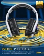 Wireless Gaming Headset for PC, Ps5, Ps4, 2.4 Ghz USB & Type-C Gaming Headphones with Microphone, 30H Battery Bluetooth Headphones for Switch, Laptop, Mobile, Mac - Image 3