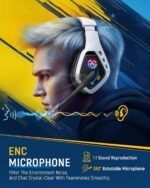 Wireless Gaming Headset for PC, Ps5, Ps4, 2.4 Ghz USB & Type-C Gaming Headphones with Microphone, 30H Battery Bluetooth Headphones for Switch, Laptop, Mobile, Mac - Image 5