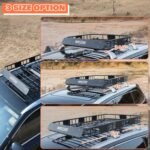 WEIZE Heavy Duty 64"x 39" Roof Rack, Rooftop Cargo Carrier Basket with Waterproof Bag, Tie Down Strap & Net, Car Top Luggage Holder for SUV, 200lb Capacity, Steel Construction - Image 4