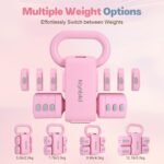 Adjustable Dumbbell Set of 2, 4 in 1 Free Weights Dumbbells Set for Women with Fast Adjustment, Each 2lb 3lb 4lb 5lb Hand Weights Set for Home Gym & Outdoor Exercise Training - Image 4